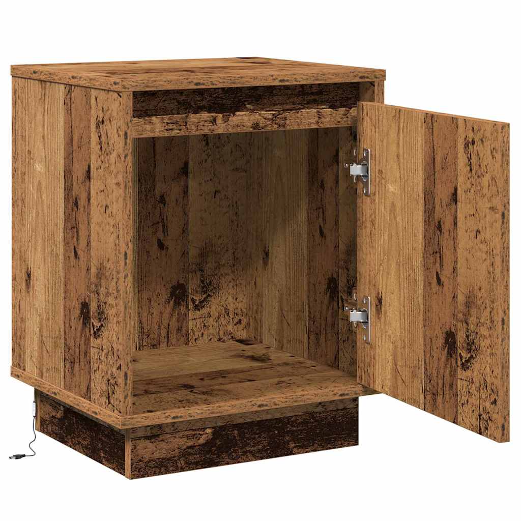 vidaXL Bedside Cabinet 2 pcs Old Wood 39 x 34.5 x 50 cm