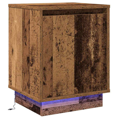 vidaXL Bedside Cabinet 2 pcs Old Wood 39 x 34.5 x 50 cm