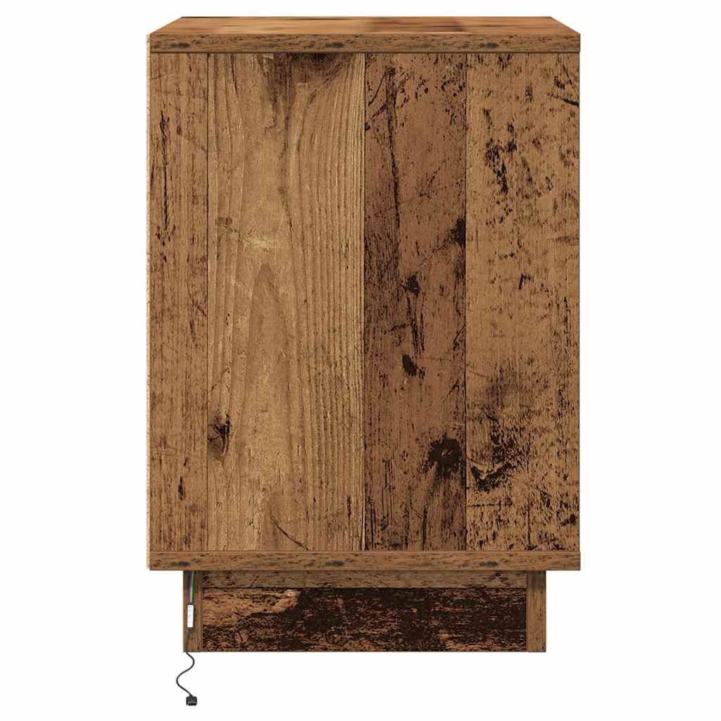 vidaXL Bedside Cabinet 2 pcs Old Wood 39 x 34.5 x 50 cm
