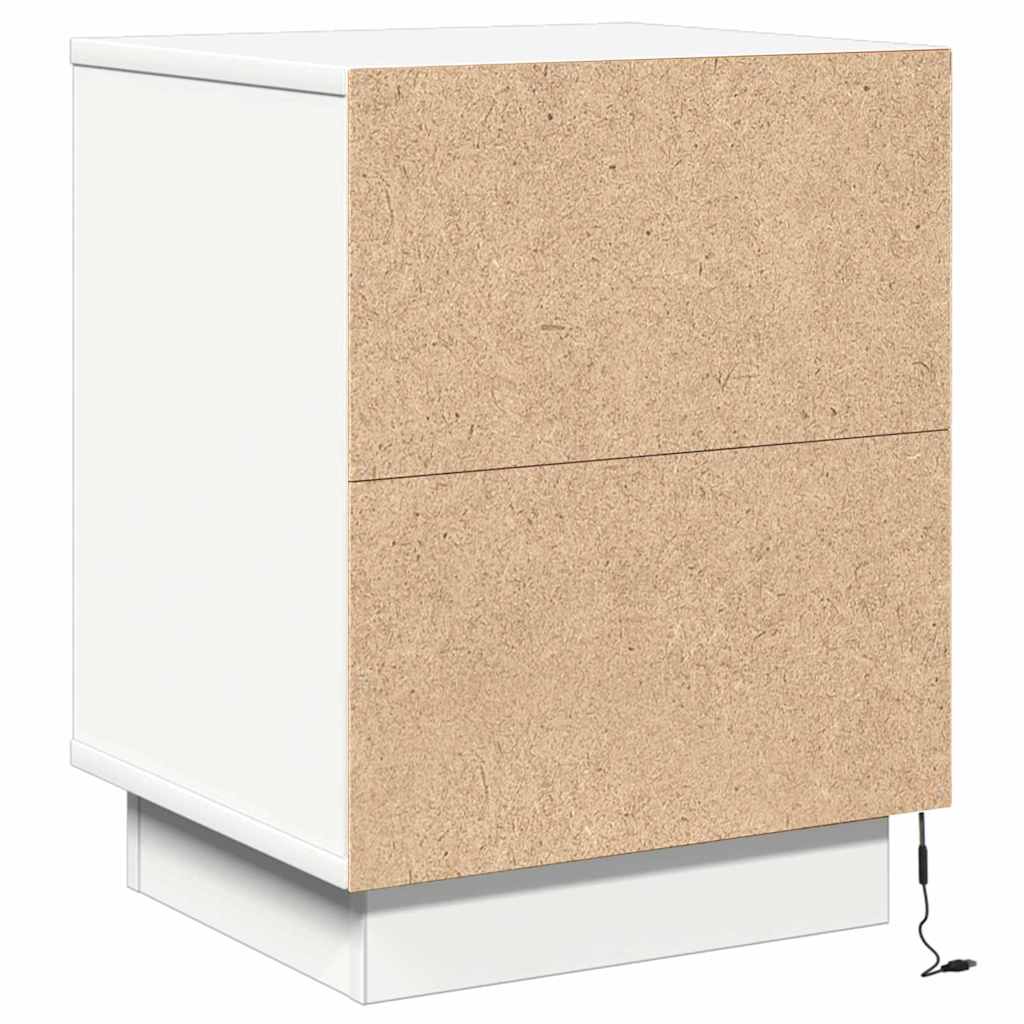 vidaXL Bedside Cabinet White 39 x 34.5 x 50 cm Engineered wood