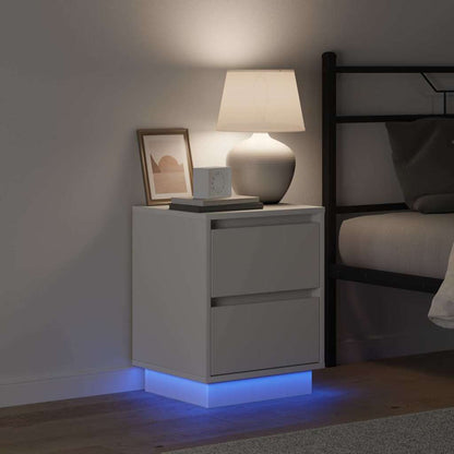 vidaXL Bedside Cabinet 2 pcs White 39 x 34.5 x 50 cm Engineered wood