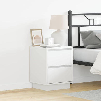 vidaXL Bedside Cabinet 2 pcs White 39 x 34.5 x 50 cm Engineered wood