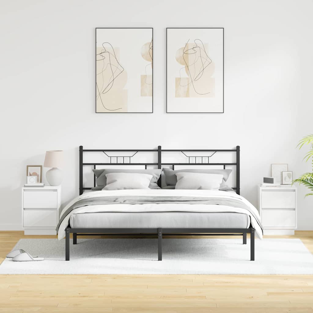 vidaXL Bedside Cabinet 2 pcs White 39 x 34.5 x 50 cm Engineered wood