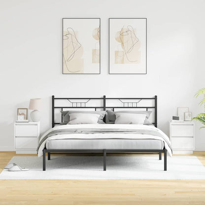 vidaXL Bedside Cabinet 2 pcs White 39 x 34.5 x 50 cm Engineered wood