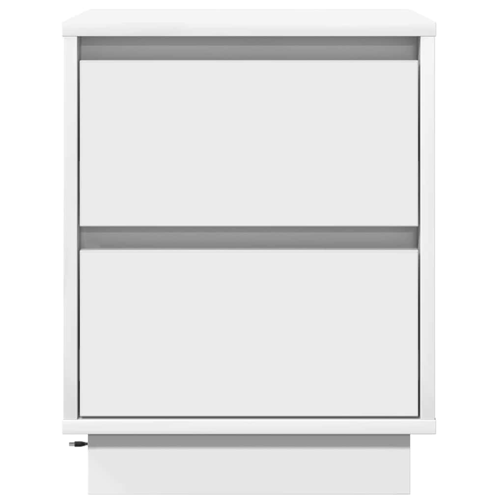 vidaXL Bedside Cabinet 2 pcs White 39 x 34.5 x 50 cm Engineered wood
