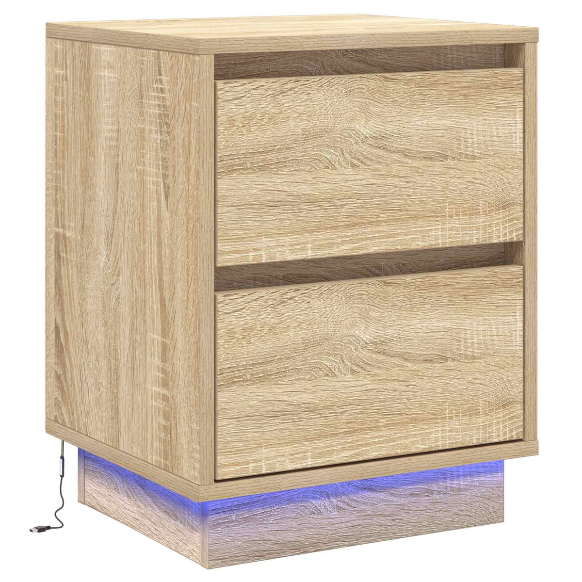 vidaXL Bedside Cabinet Sonoma Oak 39 x 34.5 x 50 cm Engineered wood