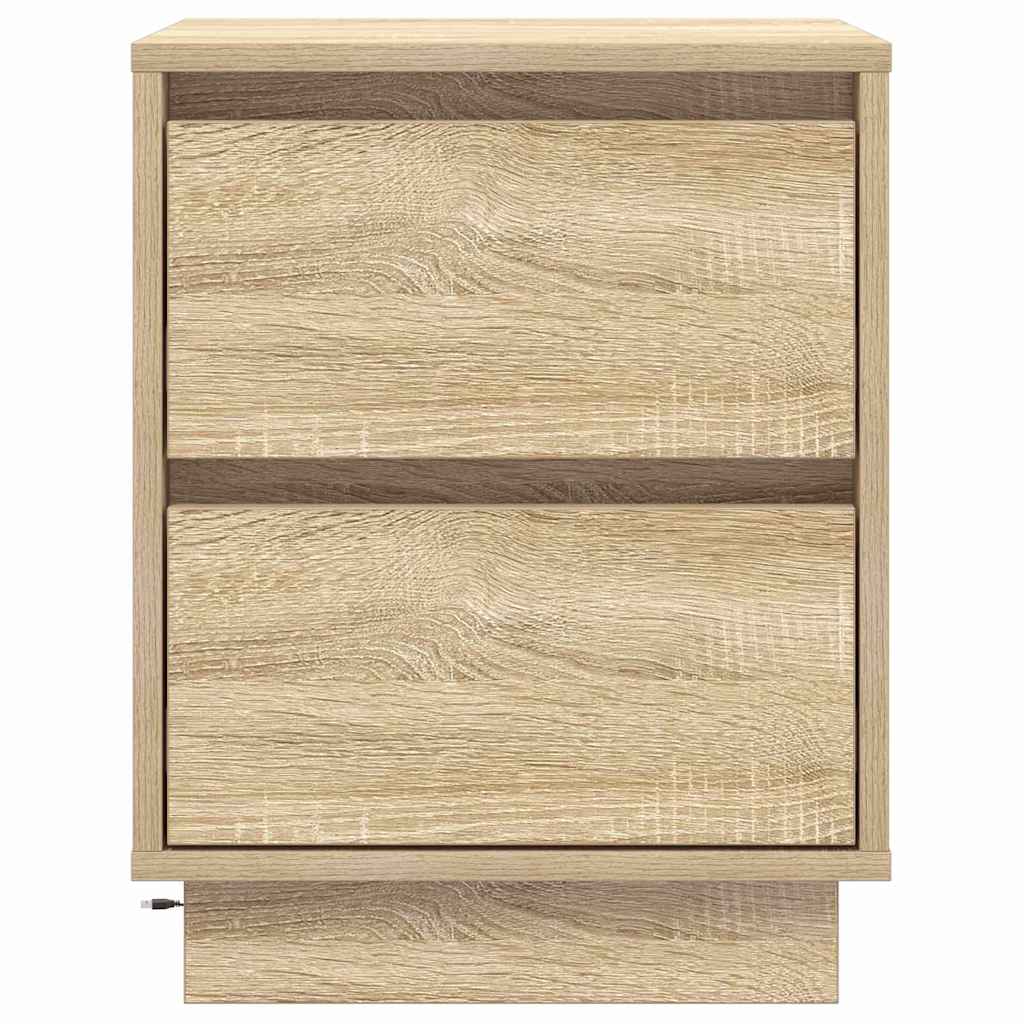 vidaXL Bedside Cabinet Sonoma Oak 39 x 34.5 x 50 cm Engineered wood