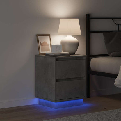 vidaXL Bedside Cabinet Concrete Grey 39 x 34.5 x 50 cm Engineered wood