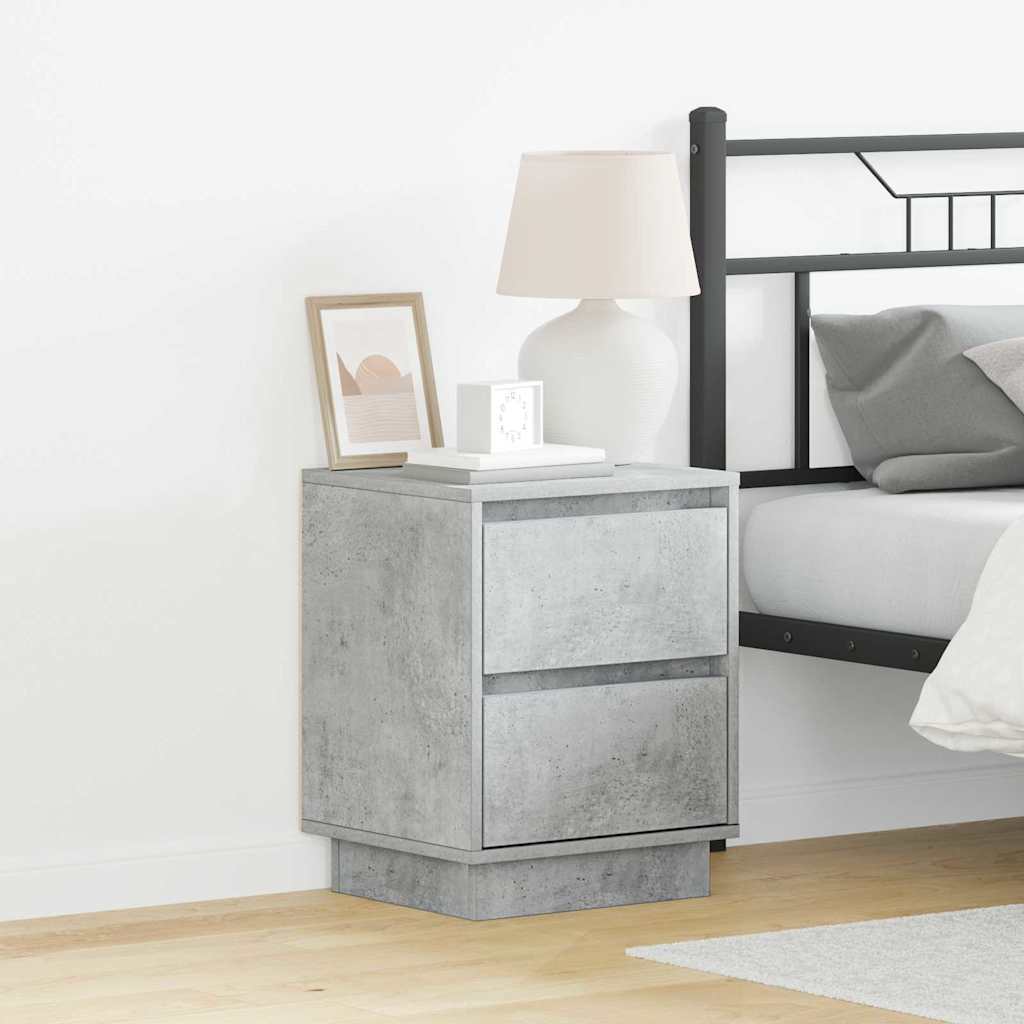 vidaXL Bedside Cabinet Concrete Grey 39 x 34.5 x 50 cm Engineered wood