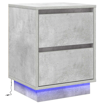 vidaXL Bedside Cabinet Concrete Grey 39 x 34.5 x 50 cm Engineered wood