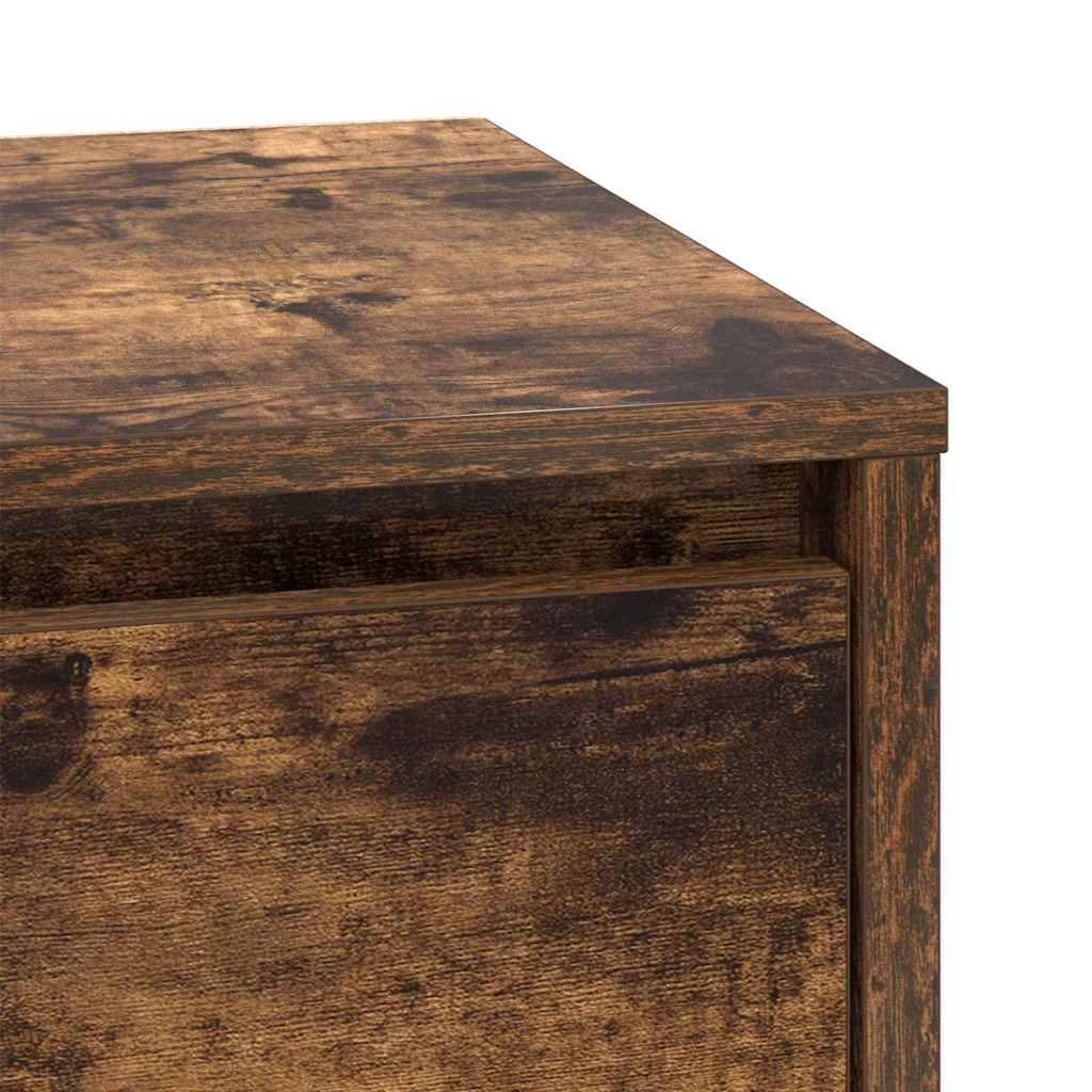 vidaXL Bedside Cabinet 2 pcs Smoked Oak 39 x 34.5 x 50 cm