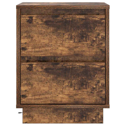 vidaXL Bedside Cabinet 2 pcs Smoked Oak 39 x 34.5 x 50 cm