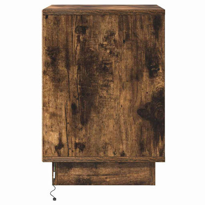 vidaXL Bedside Cabinet 2 pcs Smoked Oak 39 x 34.5 x 50 cm