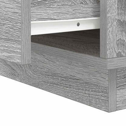 vidaXL Bedside Cabinet Grey 39 x 34.5 x 50 cm Engineered wood