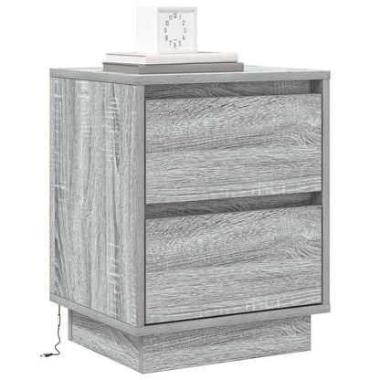 vidaXL Bedside Cabinet Grey 39 x 34.5 x 50 cm Engineered wood