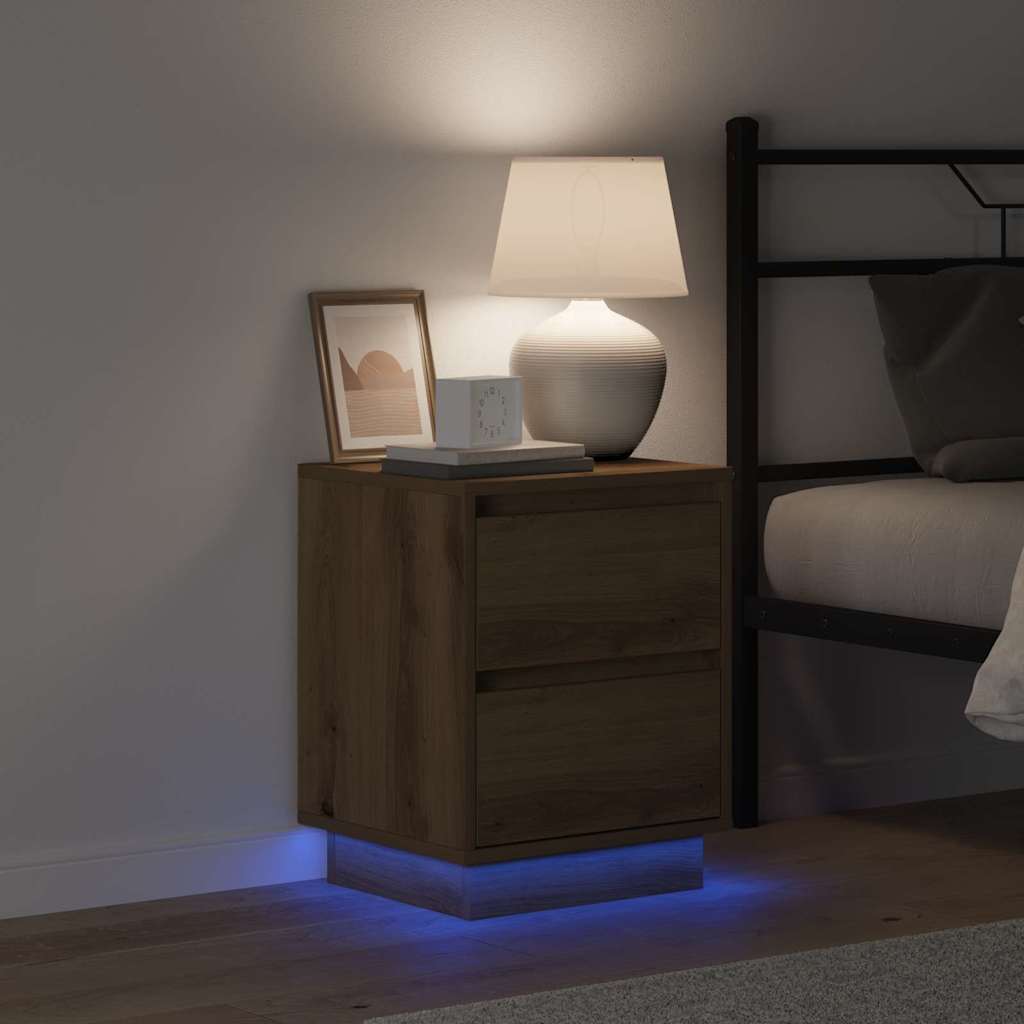 vidaXL Bedside Cabinet Artisan Oak 39 x 34.5 x 50 cm Engineered wood