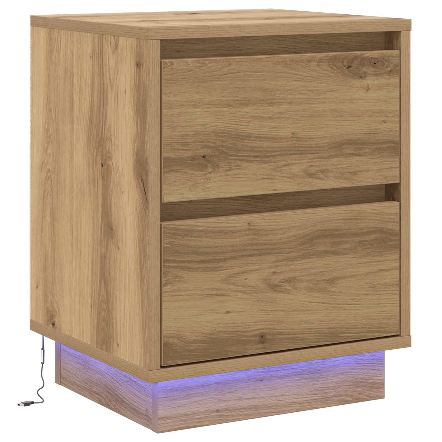 vidaXL Bedside Cabinet Artisan Oak 39 x 34.5 x 50 cm Engineered wood
