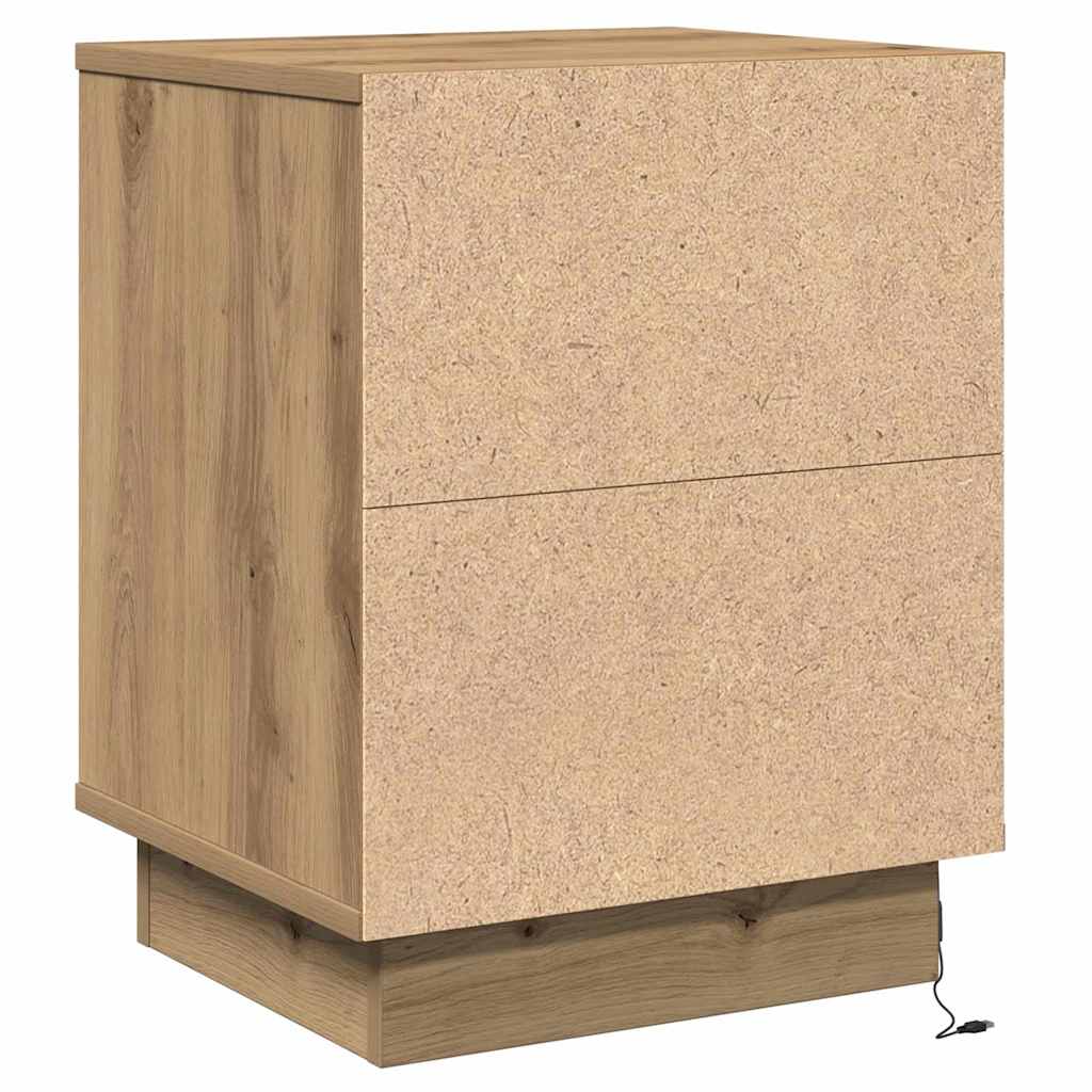 vidaXL Bedside Cabinet Artisan Oak 39 x 34.5 x 50 cm Engineered wood