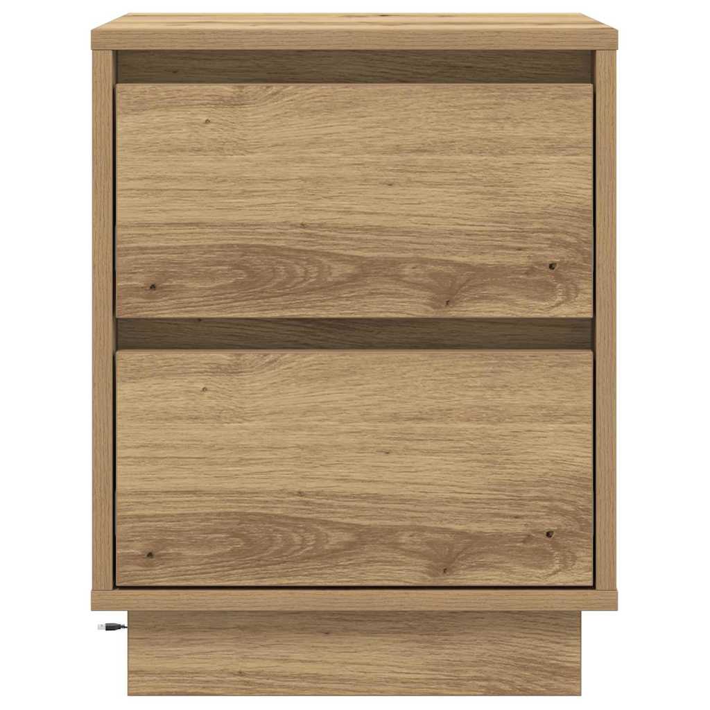 vidaXL Bedside Cabinet Artisan Oak 39 x 34.5 x 50 cm Engineered wood