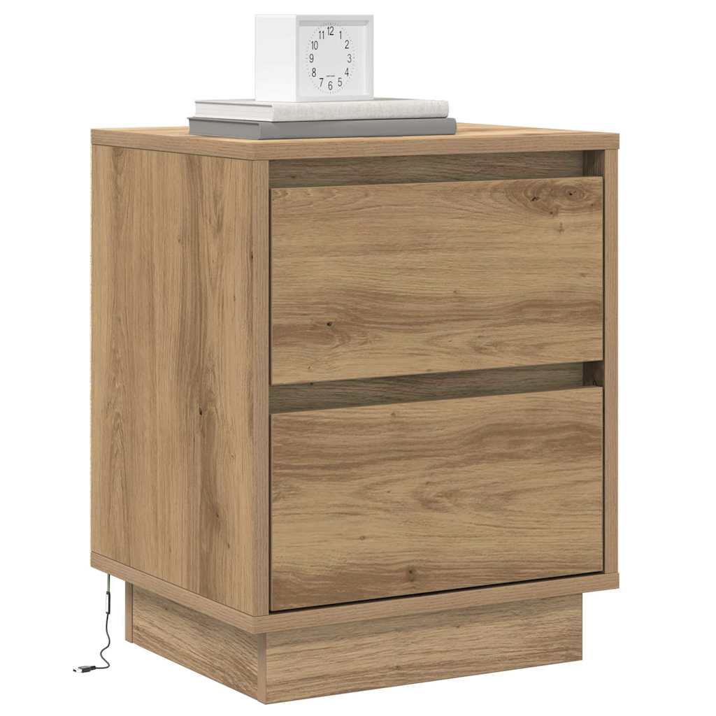 vidaXL Bedside Cabinet Artisan Oak 39 x 34.5 x 50 cm Engineered wood