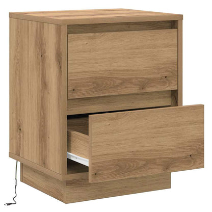 vidaXL Bedside Cabinet 2 pcs Artisan Oak 39 x 34.5 x 50 cm