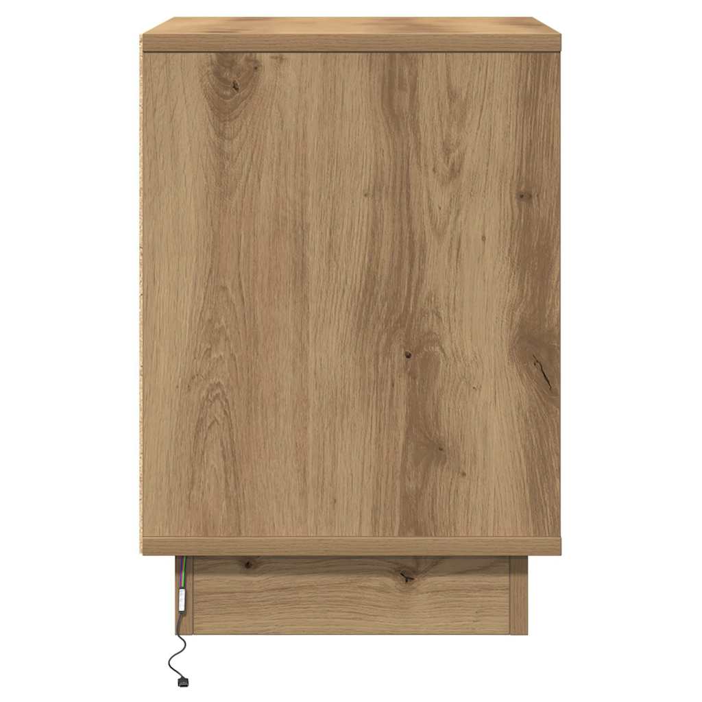 vidaXL Bedside Cabinet 2 pcs Artisan Oak 39 x 34.5 x 50 cm