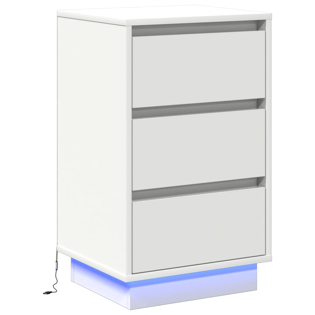 vidaXL Bedside Cabinet White 39 x 34.5 x 65 cm Engineered wood