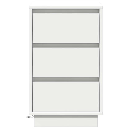 vidaXL Bedside Cabinet White 39 x 34.5 x 65 cm Engineered wood