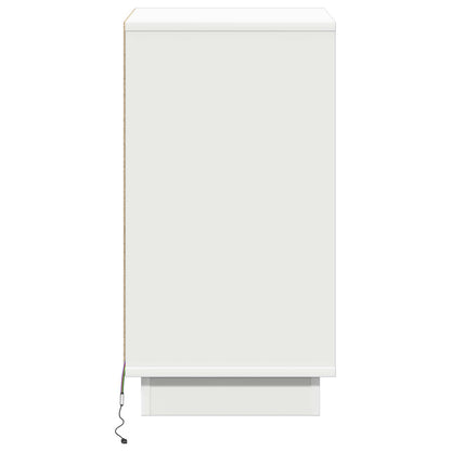 vidaXL Bedside Cabinet White 39 x 34.5 x 65 cm Engineered wood
