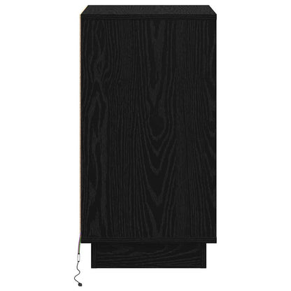 vidaXL Bedside Cabinet Black Oak 39 x 34.5 x 65 cm Engineered wood
