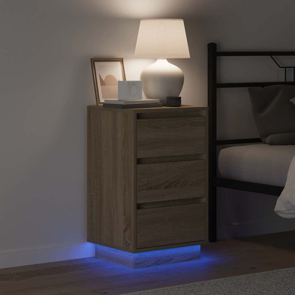 vidaXL Bedside Cabinet Sonoma Oak 39 x 34.5 x 65 cm Engineered wood