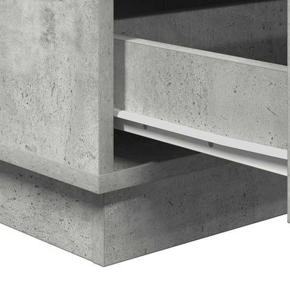 vidaXL Bedside Cabinet Concrete Grey 39 x 34.5 x 65 cm Engineered wood