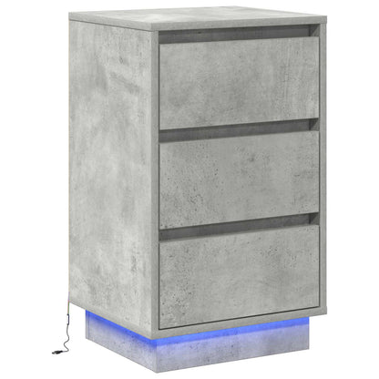 vidaXL Bedside Cabinet Concrete Grey 39 x 34.5 x 65 cm Engineered wood