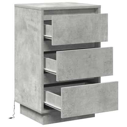 vidaXL Bedside Cabinet Concrete Grey 39 x 34.5 x 65 cm Engineered wood