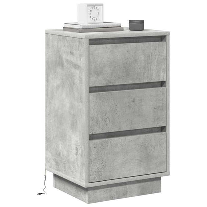vidaXL Bedside Cabinet Concrete Grey 39 x 34.5 x 65 cm Engineered wood