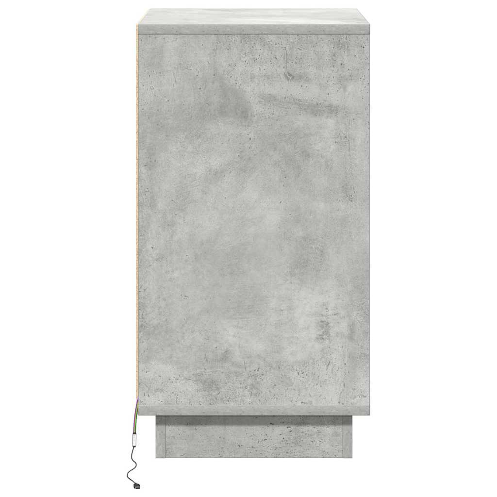 vidaXL Bedside Cabinet Concrete Grey 39 x 34.5 x 65 cm Engineered wood