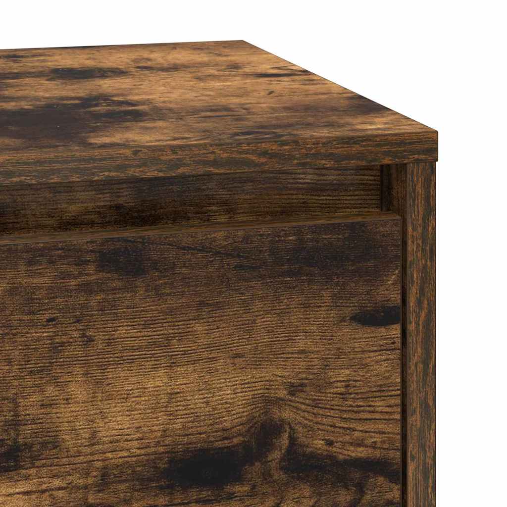 vidaXL Bedside Cabinet Smoked Oak 39 x 34.5 x 65 cm Engineered wood