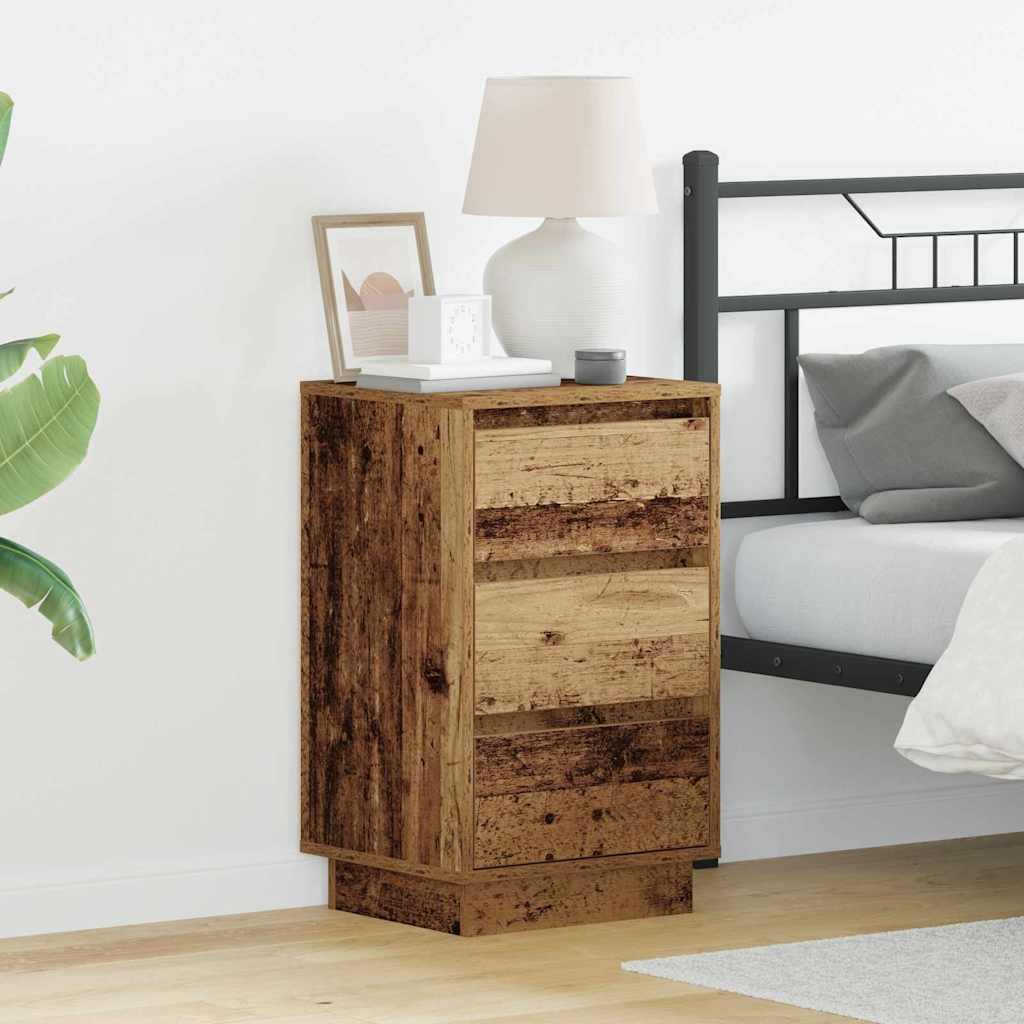 vidaXL Bedside Cabinet Old Wood 39 x 34.5 x 65 cm Engineered wood