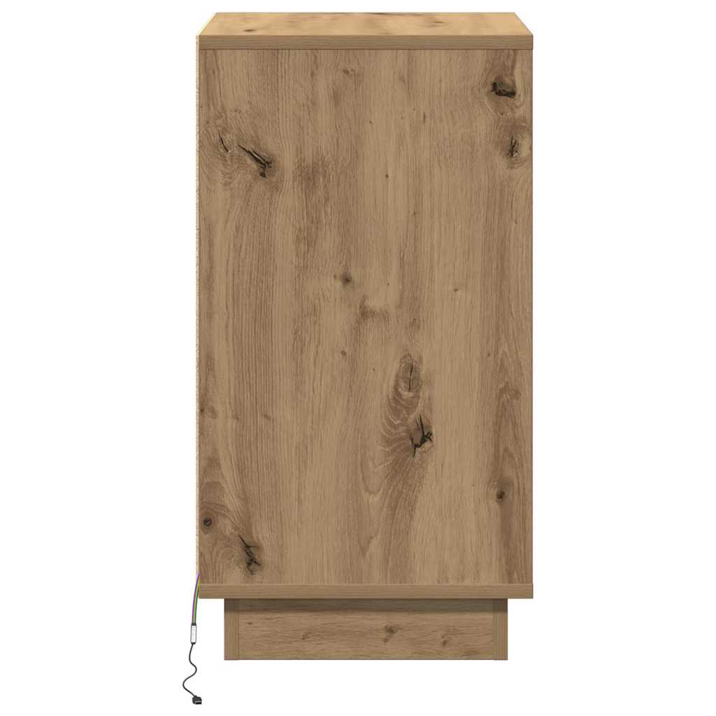 vidaXL Bedside Cabinet Artisan Oak 39 x 34.5 x 65 cm Engineered wood
