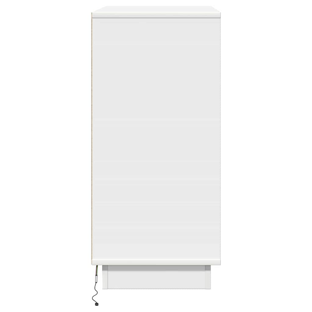 vidaXL Bedside Cabinet White 71 x 34.5 x 75 cm Engineered wood