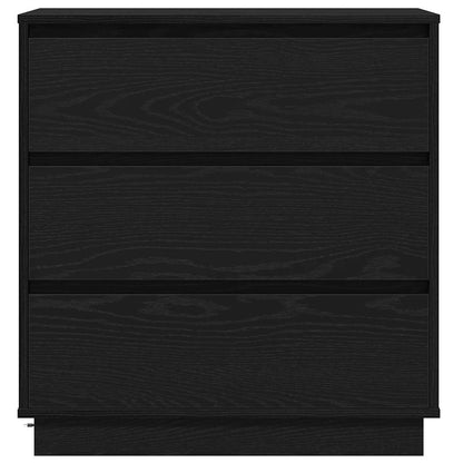 vidaXL Bedside Cabinet Black Oak 71 x 34.5 x 75 cm Engineered wood