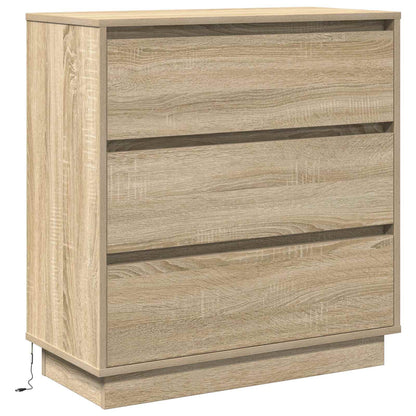 vidaXL Bedside Cabinet Sonoma Oak 71 x 34.5 x 75 cm Engineered wood