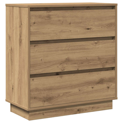 vidaXL Bedside Cabinet Artisan Oak 71 x 34.5 x 75 cm Engineered wood