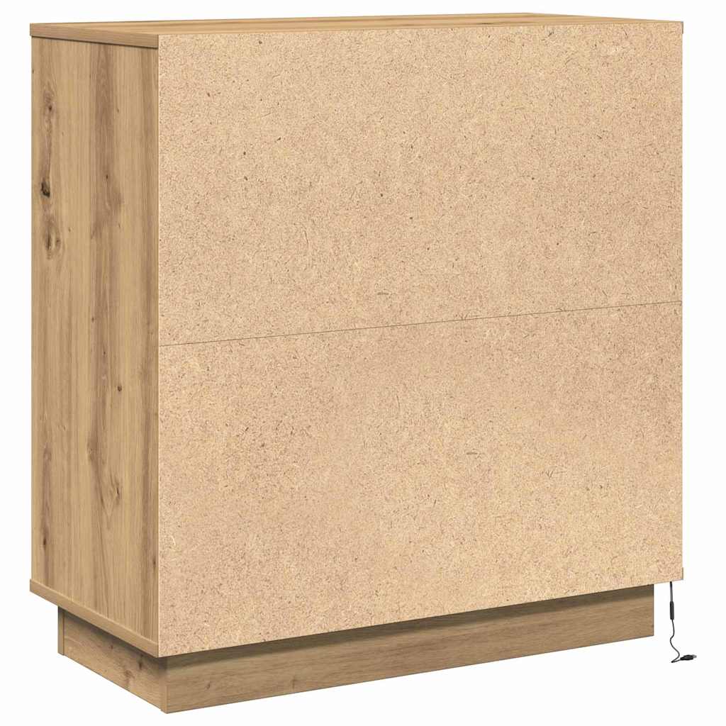 vidaXL Bedside Cabinet Artisan Oak 71 x 34.5 x 75 cm Engineered wood