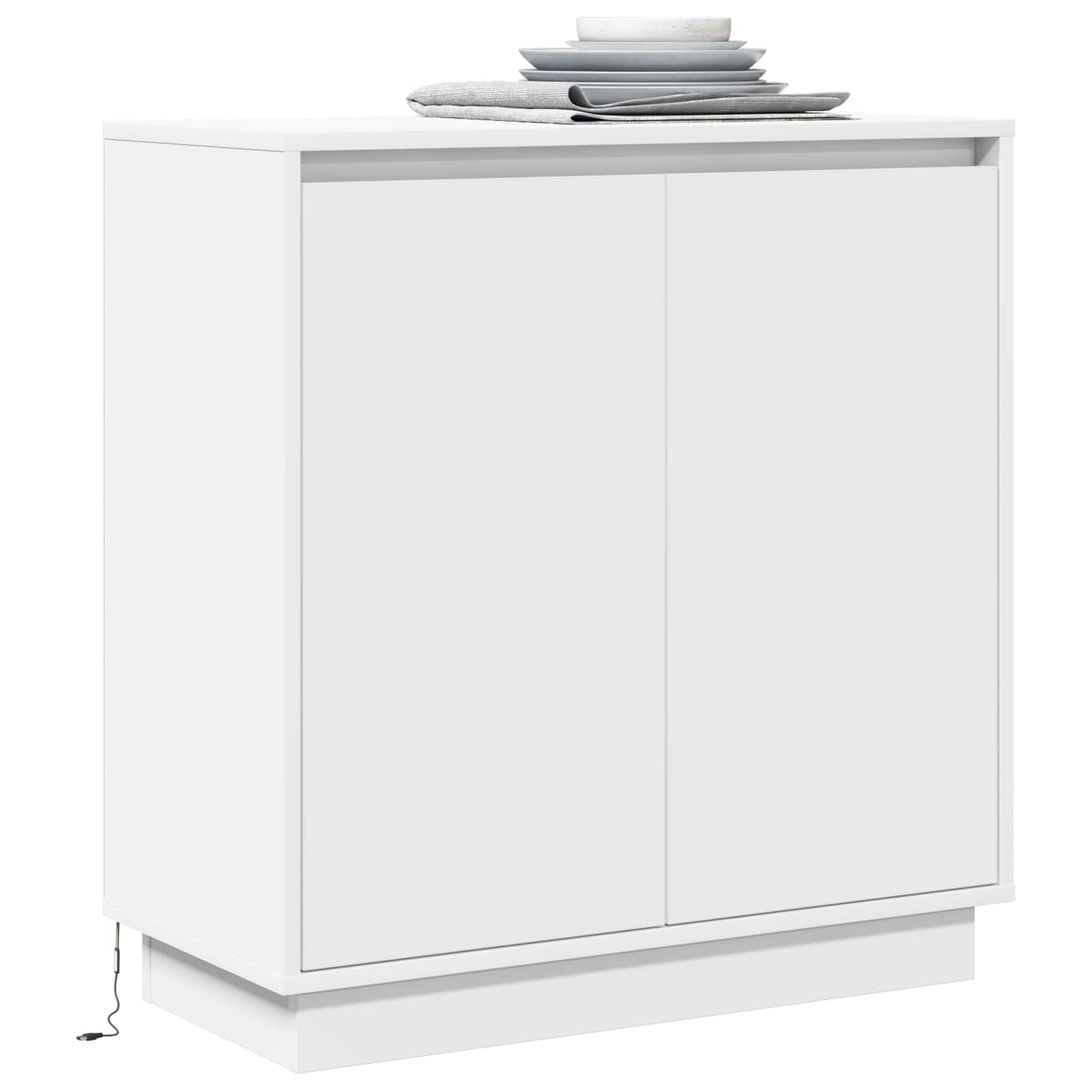 vidaXL LED Sideboard for White 71 x 34.5 x 75 cm Engineered Wood