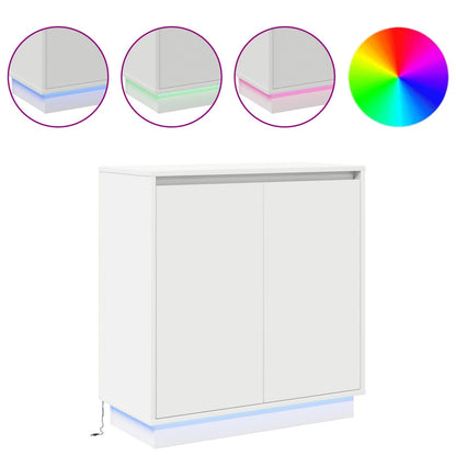 vidaXL LED Sideboard for White 71 x 34.5 x 75 cm Engineered Wood