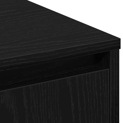 vidaXL LED Sideboard Black Oak 71 x 34.5 x 75 cm Engineered Wood