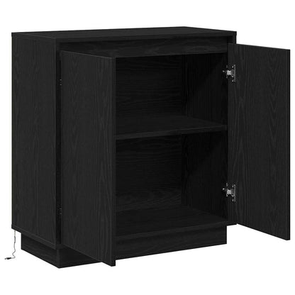 vidaXL Sideboard with Door Black Oak 71 x 34.5 x 75 cm Engineered wood