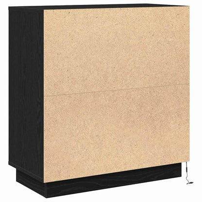 vidaXL Sideboard with Door Black Oak 71 x 34.5 x 75 cm Engineered wood
