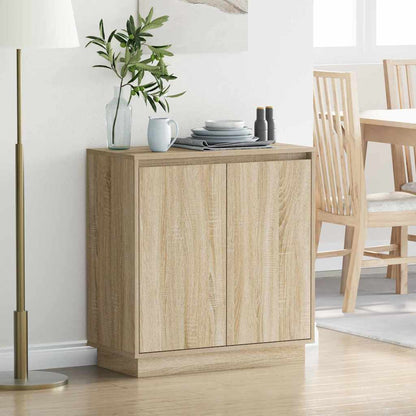 vidaXL LED Sideboard for Sonoma Oak 71 x 34.5 x 75 cm Engineered Wood